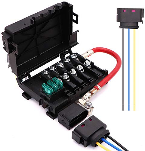 Batterie-Sicherungskastenklemme 1J0937550 kompatibel mit 99-04 VW Beetle Jetta Bora Golf MK4 mit Kabelbaum Pigtail-Anschluss