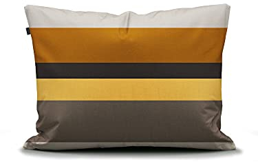 ESSENZA Wendebettwäsche Edith Satin gelb-Bernstein-Kiesel-weiß Größe 155x220 cm (80x80 cm), 401498-100DE-004