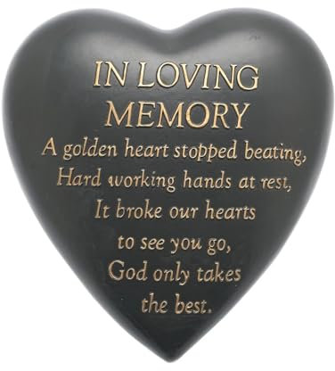 Thoughts of you In Loving Memory Heart Shaped Remembrance Graveside Memorial Ornament