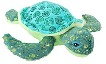 Wild Republic Foilkins Tortue De Mer, Animal en Peluche, Peluche 30 cm, Cadeau pour Enfants, Jouet en Peluche, Peluche Enfant avec Rembourrage en Bouteilles d’Eau Recyclées