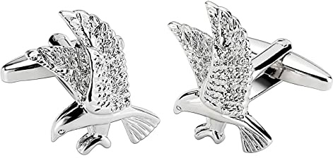 Homxi Hemden Manschettenknöpfe Herren,Vogel Manschettenknöpfe Edelstahl Manschettenknöpfe Herren Set Silber