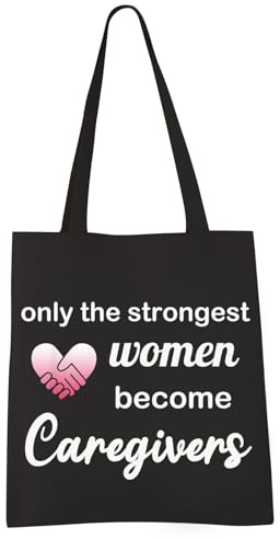 VAMSII Caregiver Tote Bag, Large, Strongest Caregiver Tote, Canvas, Marble Print, Women Caregivers Tote, Open Top, Lightweight, Machine Wash, Tote Bag