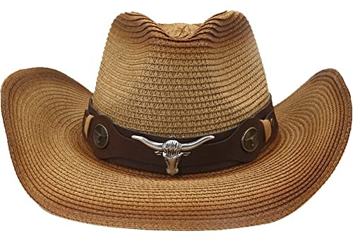 Baokuan Western Cowboy Strohhut Faltbare Winddichte Seilkappe Herren- Und Frauen Sommerweite Krempe Im Freien Strand Sonnenhut