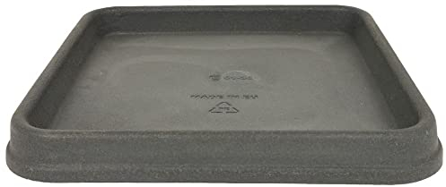 MePla Untersetzer Venezia - quadratischer Untersetzer - wetterfest - UV-beständiger Blumenuntersetzer - 50x50 cm (Innen: 41x41 cm) - anthrazit
