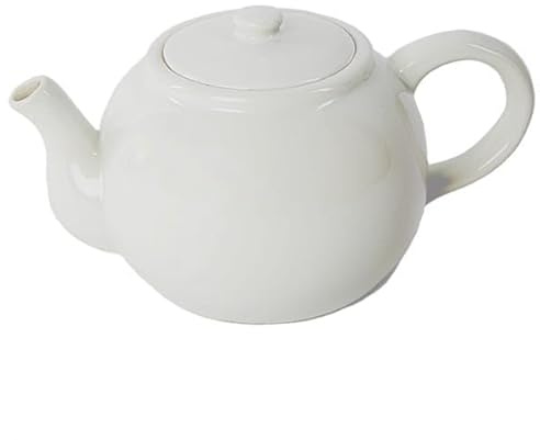 XXL Jumbo Teekanne Porzellan 2,5l - weiß - Jumbo-Teekanne