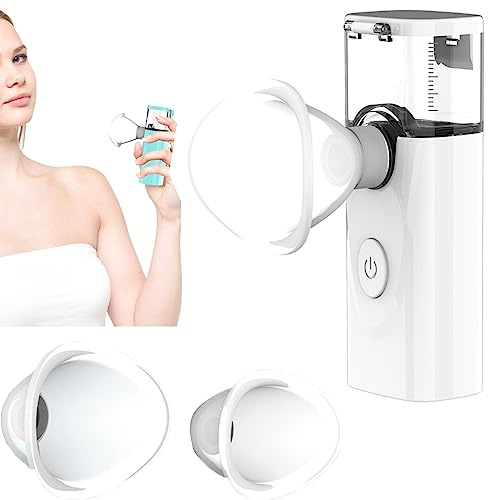 MotuTech Yeux Nébuliseur Vaporisateur Oculaire Masseur des yeux Humidificateur Lavage Soulage les yeux secs et fatigués Facial SPA USB Charge Nano Atomisation Adulte Enfant (Blanc)