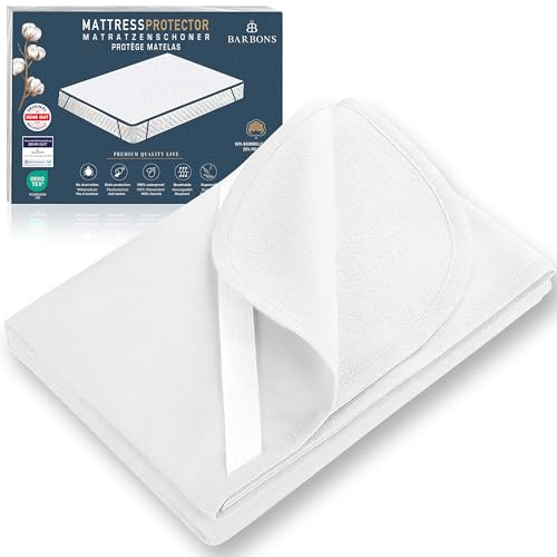 BARBONS Coprimaterasso una Piazza e Mezza 120x190 cm OEKO TEX 4 Angoli Elastici Impermeabile Per Materasso 120 x 190 cm