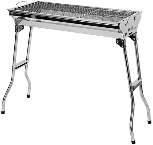 TEmkin Gasgrill Antihaft-BBQ-Grill Tragbarer Faltbarer Grill mit Edelstahloberfläche Outdoor-Camping-Picknick-Werkzeug Grillofen