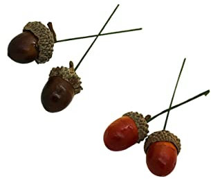 Zerodeko 20stücke Dekorative Acorns Set Realistische Simulationseicheln Für Weihnachten Hochzeiten Und Partys Helle Und Dunkle Eicheln Für Tischdekoration Und Heimdekoration
