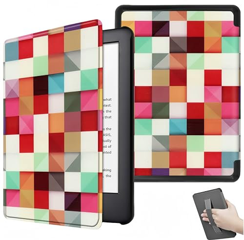 Schlanke Hülle für Kindle Paperwhite 11. Generation 2021 & Signature Edition (6,8) - Leicht, mit Auto Sleep/Wake und Handriemen, Nicht Kompatibel Mit Anderen E-Book-Readern (Phantomwürfel)