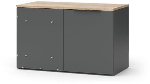 Vicco Eckkommode Wido, Anthrazit/Sonoma, 80 x 50 cm Eck Kommode mit Tür