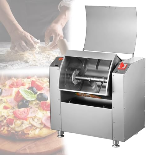 Quixnova Commercial Dough Mixer, 3KG/5KG Stainless Steel Kneading Capacity Flour Mixer, Dual Rotating Electric Kitchen Food Dough Mixer Machine for Pasta Noodle Pizza Making,3kg
