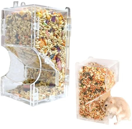 ZHYUAN Mangiatoia automatica per criceti, mangiatoia automatica per animali domestici, piccoli alimenti per criceti, porcellini d'India, pappagalli, mini ricci