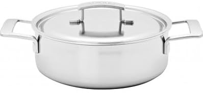 Demeyere Industry 5 Stewing Pan with Lid 24 cm 3.7 Litres 18/10 Stainless Steel