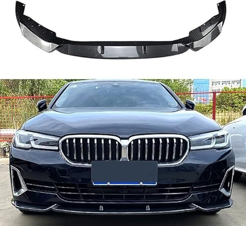 ZHOUFUDA Auto Frontspoiler Lippe Frontschürze Lippenspoiler für BMW 5 Series G30 G31 520i 525i 530i Facelift 2021+, Frontstoßstange ABS Splitter Lip Spoiler Kinnschutz Lip Diffusor Splitter Body Kit