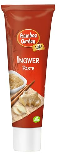 Bamboo Garden - Ingwerpaste | Scharfe Würzpaste | 45 g Tube | Scharfer Geschmack für Dal, Currys und Fleischgerichten | Vegan