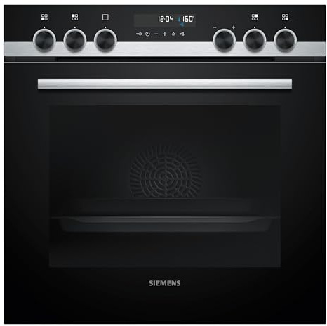 Siemens iQ500 Einbauherd 60 x 60 cm Edelstahl HE578GBS3 | Made in Germany, activeClean®, Kindersicherung, 71 l Nutzinhalt, Pyrolytisch+Hydrolytisch, coolStart ohne Vorheizen