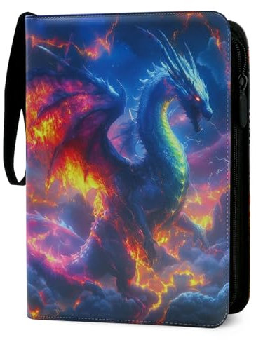Sammelalbum für Pokemon Karten,50 Seiten 900 Taschen Sammelkarten Album,Tragbar Wasserdicht PU Karten Halter,Sammelkartenalben Es ist das Geschenk für Kinder,50 Pcs Seiten