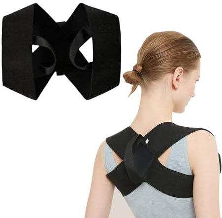 FDEETY Correttore Postura Spalle Xl Fascia Posturale Schiena Raddrizzaspalle Tutore Ortopedico Supporto Clavicola Regolabile Traspirante