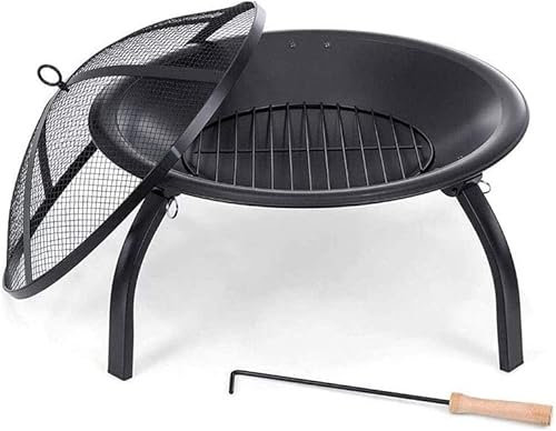 RUHEN Parrilla de Barbacoa para Exteriores, brasero de Gas, Calentador portátil de 56 cm de diámetro para jardín, brasero de Camping, Estufa de Hoguera, Parrilla de Barbacoa para Patio.