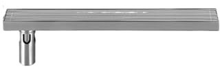 XIUsheUA 20-100 cm rechteckiger linearer Bodenablauf aus Edelstahl for Badezimmerduschen, großer Verdrängungsabfallablauf für das Badezimmer, die Einfahrt(30x6.8cm Side)