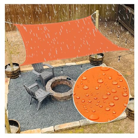 GOCHUSX Sonnensegel, Rechteckiges Sonnensegel Zum Aufhängen Mit Befestigungssatz, Sonnensegel Mit Seilsystem Für Terrasse, Garten Und Terrasse(2x2cm)