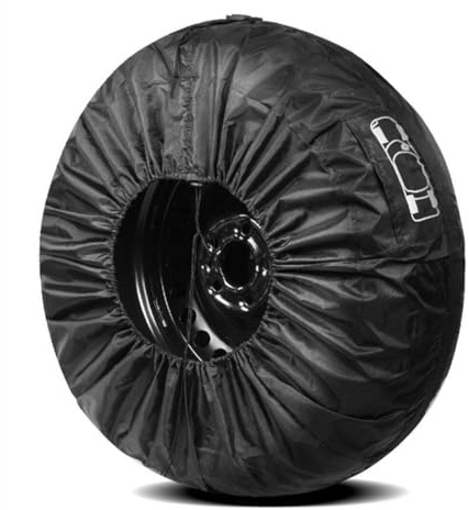 KEQAR Borsa Pneumatici, Copriruota di Scorta, Copertura per Pneumatici, Copri Gomme, Ruota, Impermeabile e Protezione Antipolvere, per Rimorchio Camper Camion SUV Auto (Diametro 66 cm)