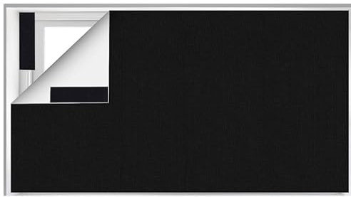 Fenster Verdunkelung Ohne Bohren, 150 * 100cm Dachfenster Verdunkelung, Schwarz Verdunklungsfolie für Fenster, Verdunklungsstoff Tragbare Reise für Schlafzimmer, Oberlichter, Wohnwagen