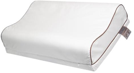 NachtrustOnline Impala Latex anpassbares Contour-Kissen – 100% natürlich – stützendes, geformtes orthopädisches Kissen – mittelhartes Kissen 40 x 60 cm, vollständig in Höhe und Härte verstellba