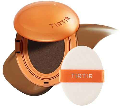 TIRTIR Fond De Teint Mask Fit Ai Filter Cushion, Finition Semi-Mate, Jusqu'À 72 Heures, Couverture Moyenne À Complète, 0,63 Oz Liq (Lot De 1) 43N Deep Cocoa