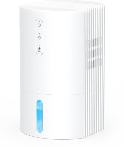 Deumidificatori per casa, 992,2 g, deumidificatore per bagno con spegnimento automatico e sbrinamento automatico, deumidificatore silenzioso per camera da letto, ufficio, camper, armadio, armadio