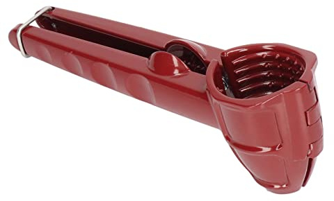 YUYTE Strumento Schiaccianoci Multifunzionale in Alluminio per Noci, Castagne e Semi di Melone - Design Ergonomico a Tazza Rossa