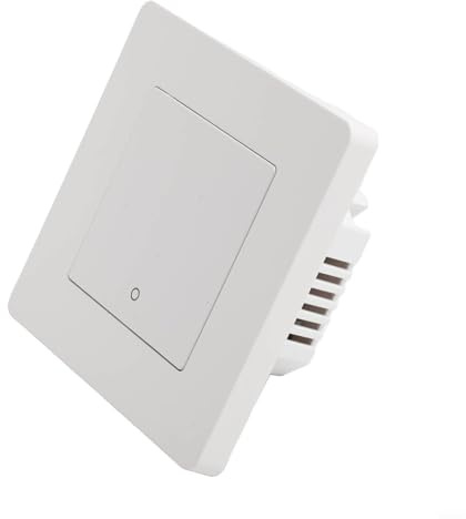 Vasiumic Interruptor de luz inteligente Zigbee, compatible con Tuya compatible con Moes Star Ring Series, interruptor de pared táctil, control remoto RF, material de PC blanco, controlador de