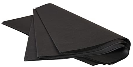 Clairefontaine 393629C Ries (mit 480 Blatt Seidenpapier, 50 x 75 cm, 18 g/qm, ideal für Deko und Bastelprojekte) 1 Ries schwarz