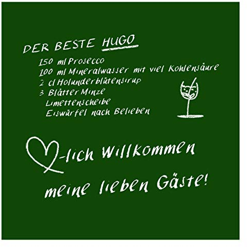 Wandkings Tafelfolie 100 x 100 cm, selbstklebend grün