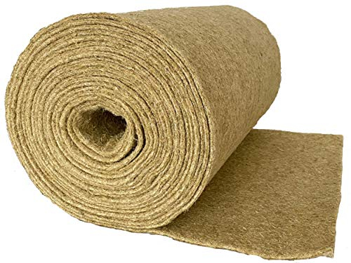 pemmiproducts Nagerteppich 100% Hanf, Meterware, 0,80 m x 10,00 m x ca. 0,5 cm dick, Nagermatte, Hanfmatte für Kaninchen,Meerschweinchen, Nager,Hemp mat