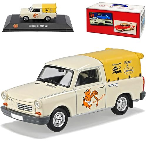 Atlas Trabant 601 1.1 Pick-Up Beige 1/43 Modell Auto mit individiuellem Wunschkennzeichen