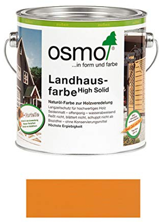Osmo Landhausfarbe - hochdeckende Holzfarbe 2203 Fichtengelb 2,5 L
