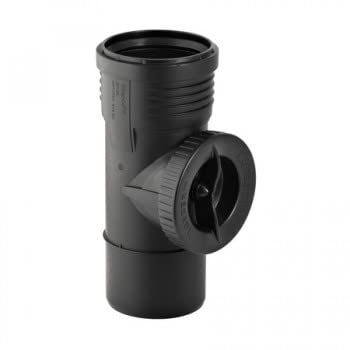 Geberit Silent-PP Reinigungsoeffnung 90 Grad DN75 mit Muffe 390327141