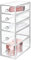 iDesign Drawers tour de rangement, rangement salle de bain en plastique avec 5 tiroirs, boite rangement pour cosmétiques ou accessoires bureau, transparent