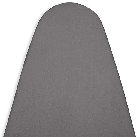 Encasa XO Mini-Bügelbrettbezug mit extra Dicker Unterlage, Unifarben, Gummizug, (Passt zu Standard Wide Boards von 125x46 cm) Hitzereflektierend - Grau
