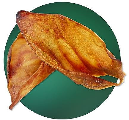 BREERs Orejas de cerdo secas para perros, 5 kg, artículo masticable de cerdo, sin cereales, aperitivos para masticar, golosinas para perros, fabricación alemana propia