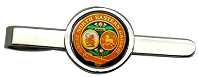 Giftshop UK Groß North Östlich Eisenbahn Crest Krawatte Clip