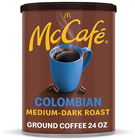 McCafe Colombian, Medium-Dark Roast Ground Coffee, 24 oz Canister