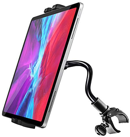 Woleyi Elliptischer Laufband-Halter mit Schwanenhals-Drehrad, Tablet-Halterung für iPad Pro/Air/Mini, Galaxy Tabs, mehr 10,2–27,9 cm (4–11 Zoll) Handys und Tablets