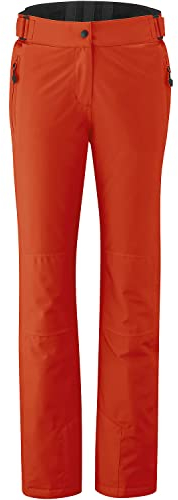 Maier Sports W Vroni Slim Orange - wasserdichte schmal geschnittene Damen mTex Skihose, Größe 44 - Farbe Siren Red