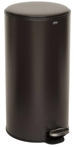 Five - Poubelle ronde 30 Litres en Métal Noir charbon
