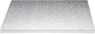 Plato para tarta rígido bandeja rectangular – CAKE BOARD plateado – 1,2 cm de altura – ideal como decorotortortortas decoradas con el diseño de pastel o esculturas en pasta de azúcar (40 x 50)