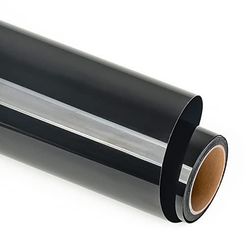 Lya Vinyl 12 x 72 Black Iron On Transfer Vinyl for Cricut, Silhouette Cameo, HTV Vinyl for Cloths, Hats, Fabric