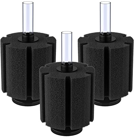 Pawfly 3 Pack Large Aquarium Bio Sponge Filter Quiet Betta Fry Shrimp and Small Fish Foam Filter for Fish Tank up to 240 Litre